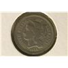Image 1 : 1865 US THREE CENT "NICKEL" WITH DIE CRACKS AND