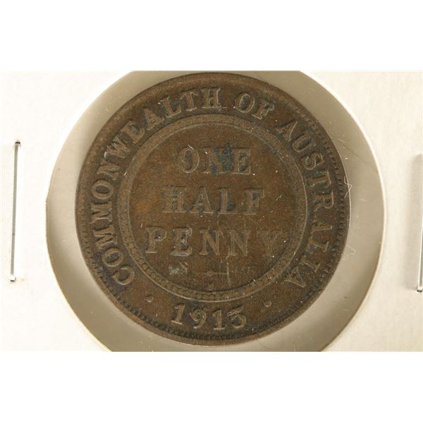 KEY DATE 1915-H AUSTRALIA HALF PENNY