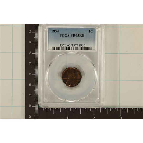 1954 LINCOLN WHEAT CENT PCGS PR65RB