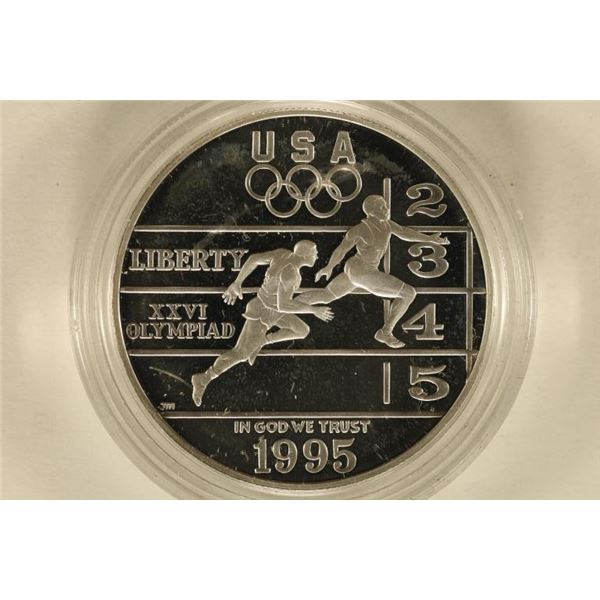 1995-P US PROOF SILVER $1 "OLYMPIC TRACK & FEILD"