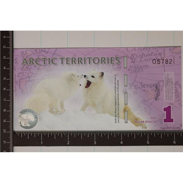 2012 ARCTIC TERRITORIES 1 POLAR DOLLAR. CRISP UNC