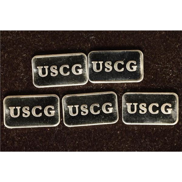 5-1 GRAM .999 FINE SILVER INGOTS USCG