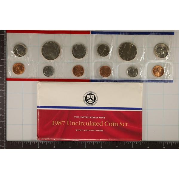 1987 US MINT SET (UNC) P/D (WITH ENVELOPE)