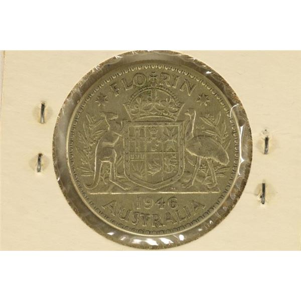 1946 AUSTRALIA SILVER FLORIN .1818 OZ. ASW