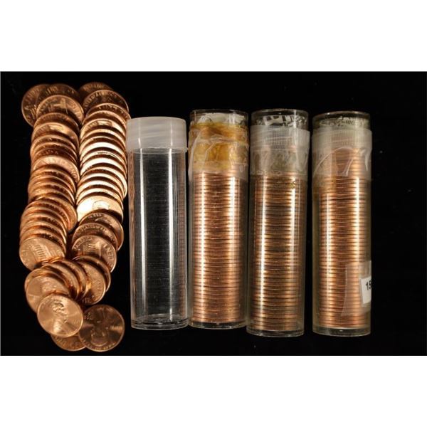 4 SOLID DATE ROLLS OF LINCOLN  CENTS: 1982-D,