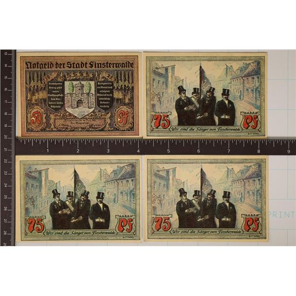 4-1921 GERMAN FINSTERWALDE NOTEGELDS: 1-50