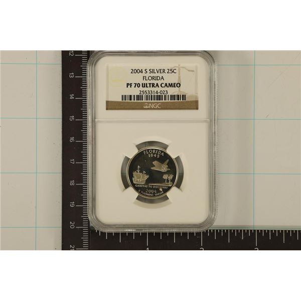 2004-S SILVER FLORIDA QUARTER NGC PF70 ULTRA CAMEO