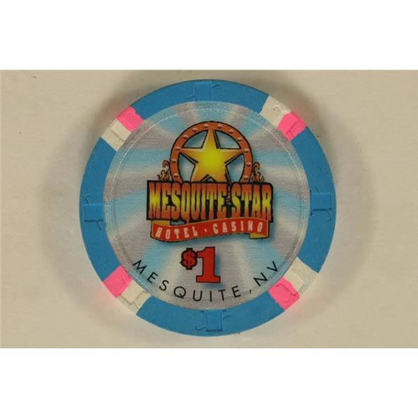 $1 MESQUITE STAR CASINO CHIP. MEQUITE, NEVADA