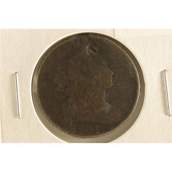 1801 DRAPED BUST LARGE CENT. WITH HOLE.