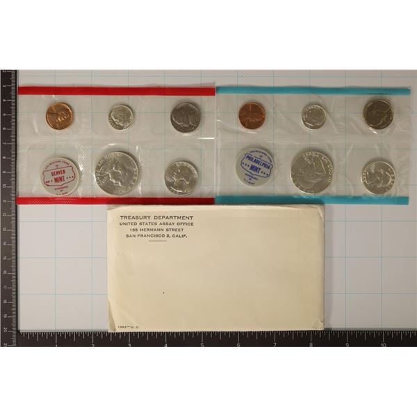 1963 SILVER US MINT SET (UNC) P/D (WITH ENVELOPE)