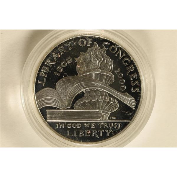 2000-P US PROOF SILVER $1 "LIBRARY OF CONGRESS"