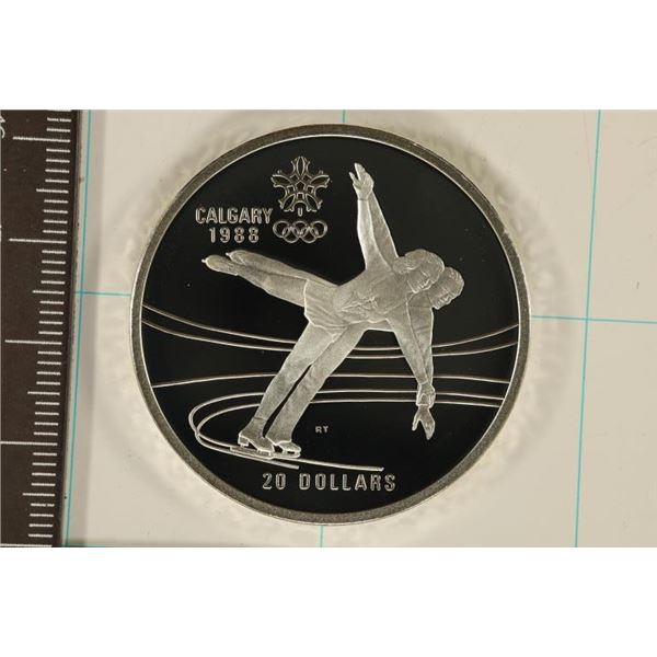 1987 CANADA SILVER PF OLYMPIC $20 1.0143 OZ. ASW