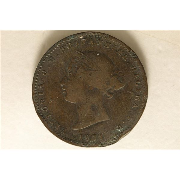 1871 JERSEY 1/24 SHILLING RIM BUMPS