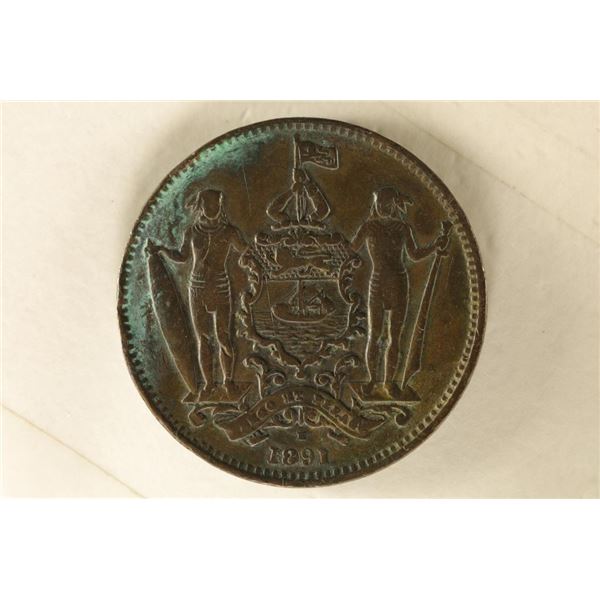 1891-H BRITISH NORTH BORNEO 1 CENT