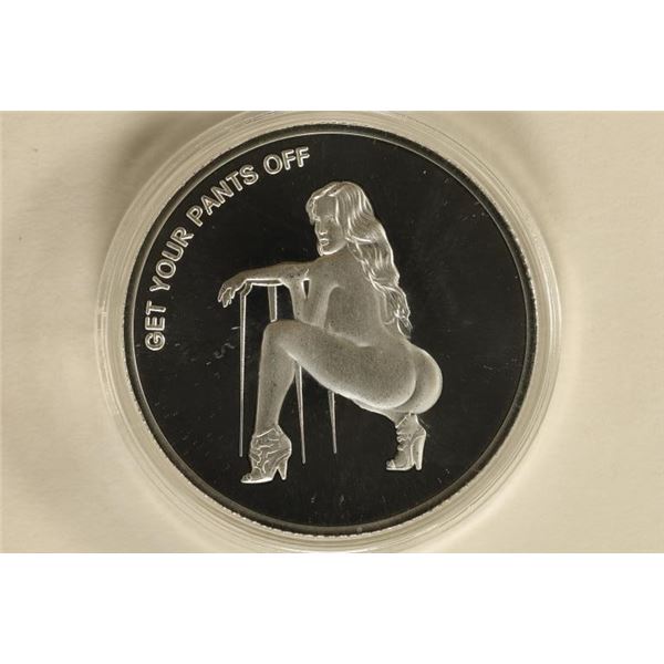 1 TROY OZ .999 FINE SILVER ADULT THEMED PF ROUND