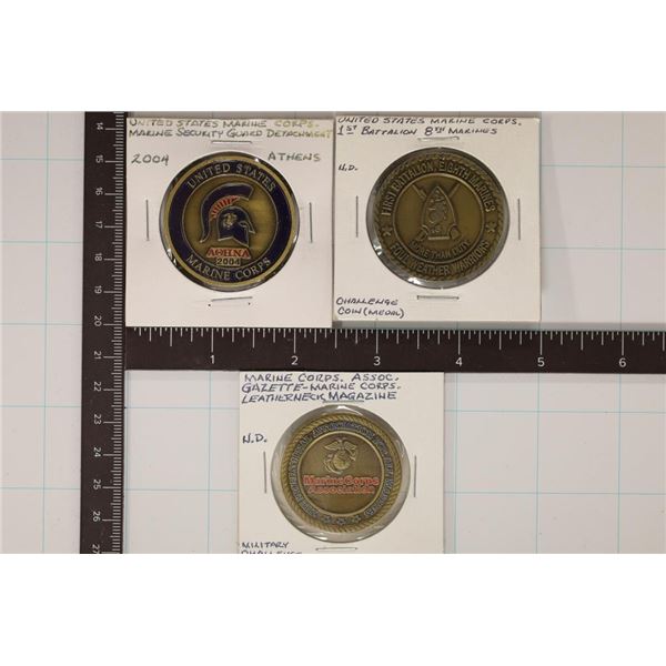 3-UNITED STATES MARINE CORP 1 1/2  MEDALS: ATHENS