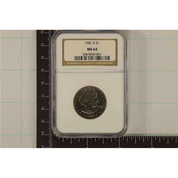 1981-D SBA DOLLAR NGC MS64