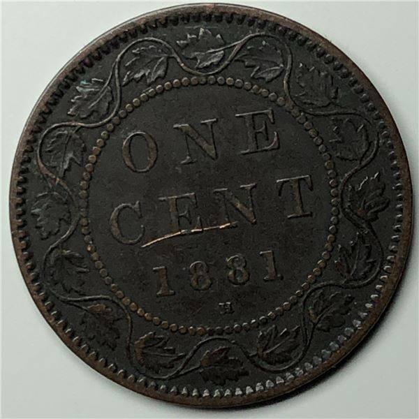 Canadian Large Cent 1882 VF++