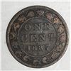 Image 1 : Canadian Large Cent 1887 F+