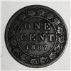 Image 1 : Canadian Large Cent 1887 VG+