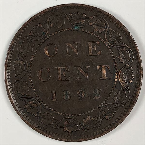 Canadian Large Cent 1892 VF+