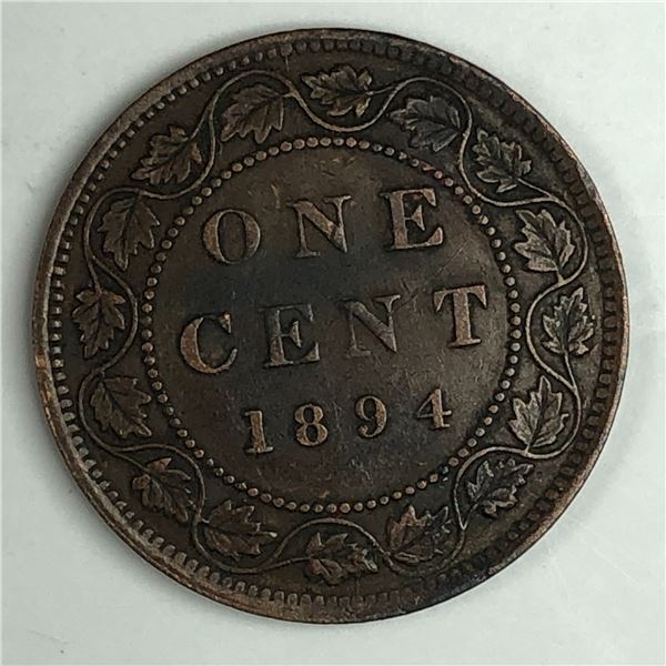 Canadian Large Cent 1894 EF+