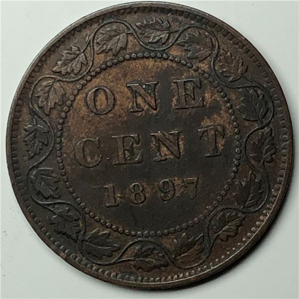 Canadian Large Cent 1897 EF++