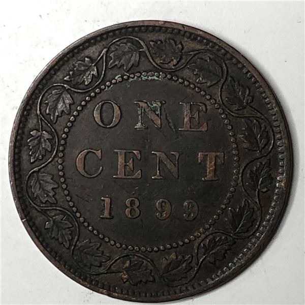 Canadian Large Cent 1899 EF+