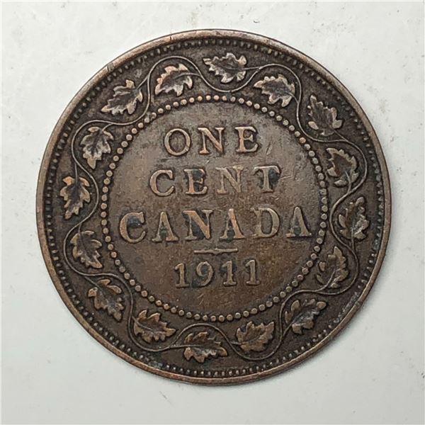 Canadian Large Cent 1911 VF