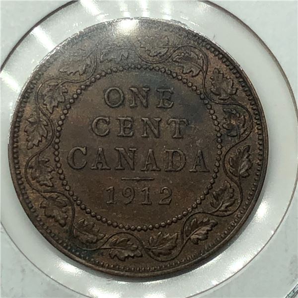 Canadian Large Cent 1912 EF+++