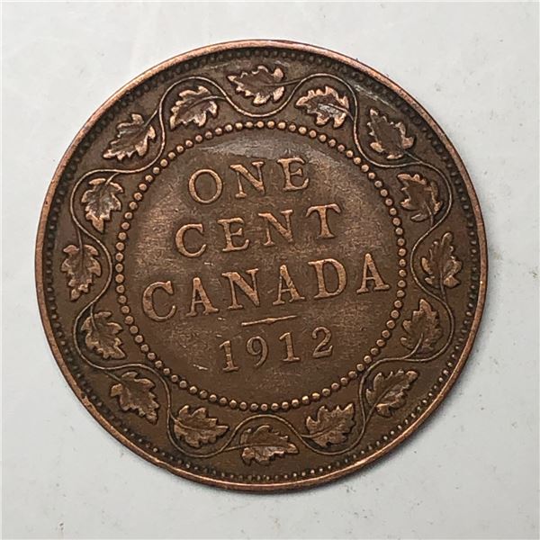 Canadian Large Cent 1912 VF