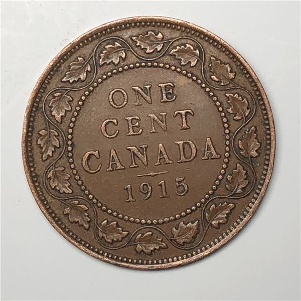 Canadian Large Cent 1915 VF