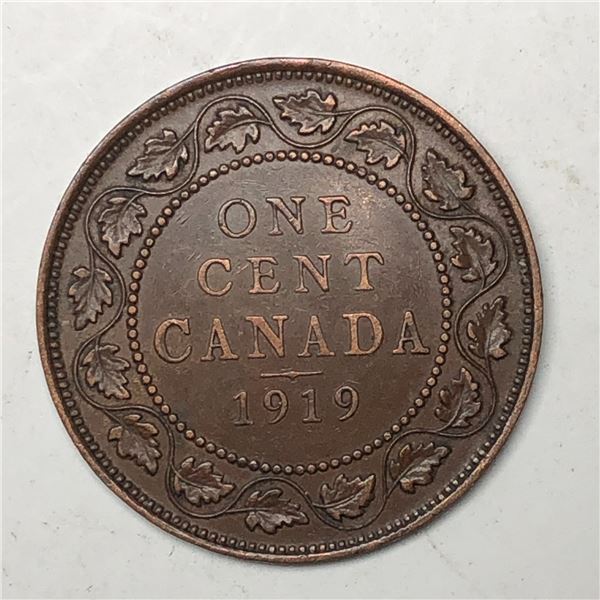 Canadian Large Cent 1919 UNC