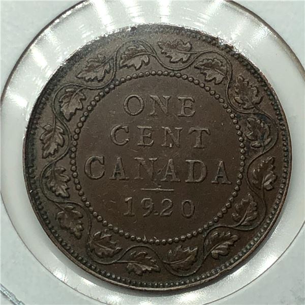 Canadian Large Cent 1920 EF++