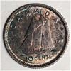 Image 1 : Canadian .10 Cent Dime 1937 UNC Rainbow Toning