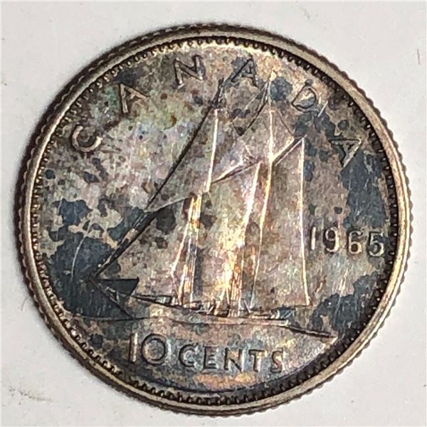 Canadian .10 Cent Dime 1965