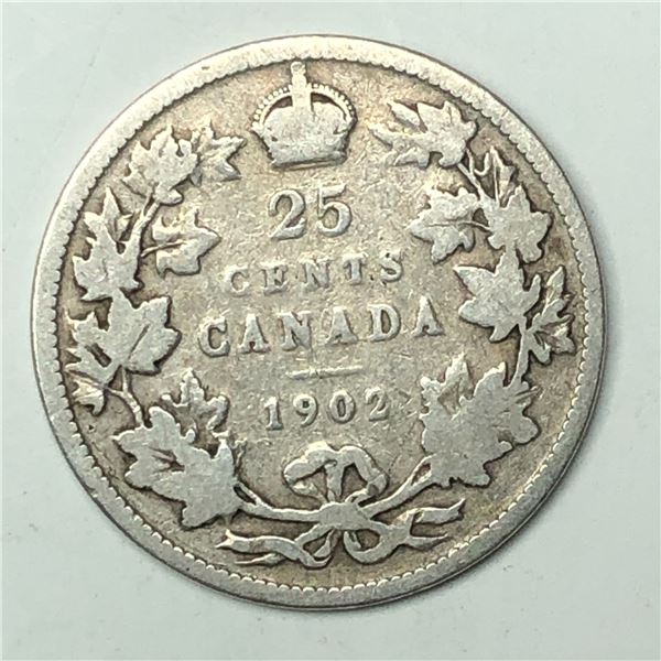 1902 King Edward V 25 Cents