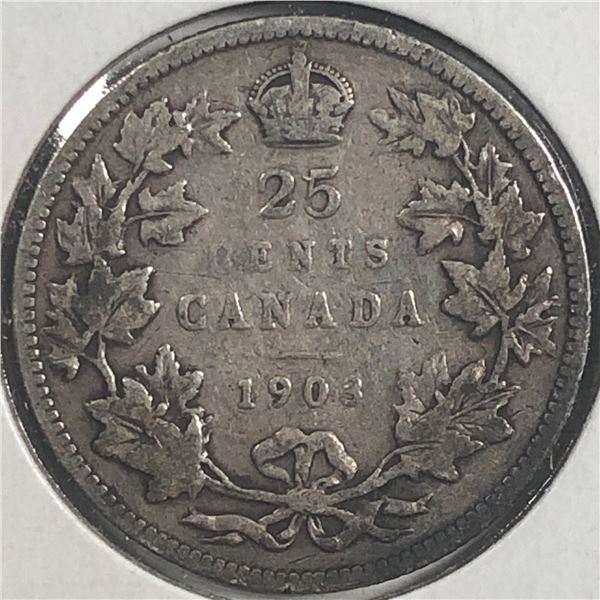 1903 King Edward V 25 Cents