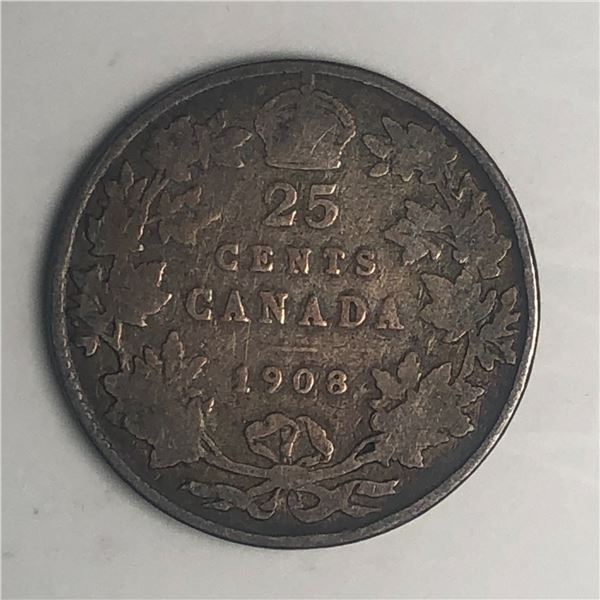 1908 King Edward VII 25 Cents