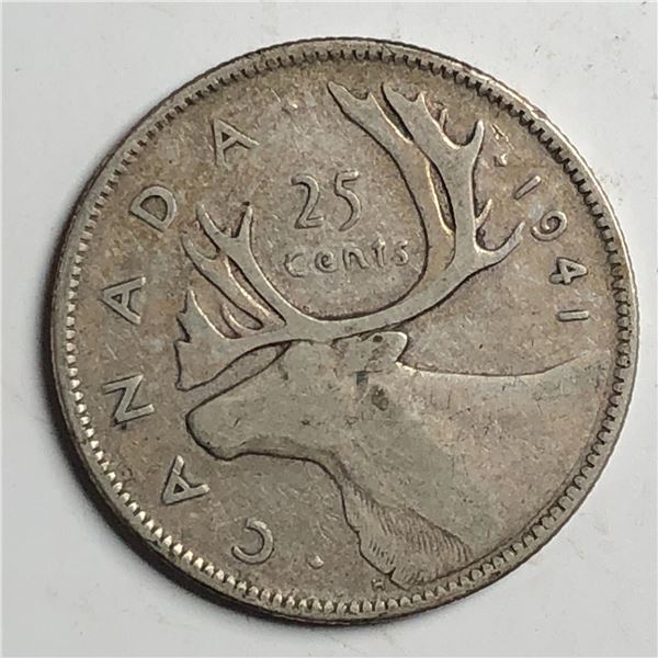 1941 King George VI 25 Cents