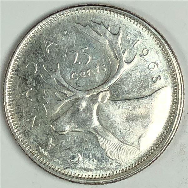 1963 Queen Elizabeth 25 Cents