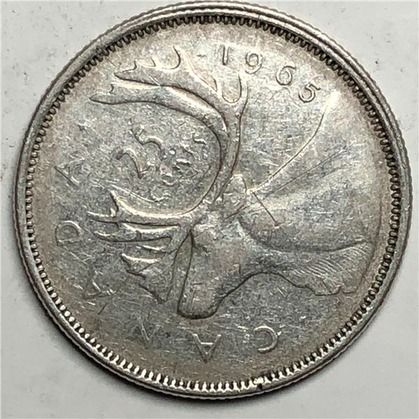 1965 Queen Elizabeth 25 Cents