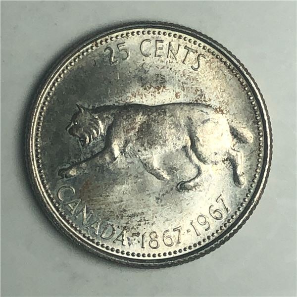 1967 Queen Elizabeth 25 Cents