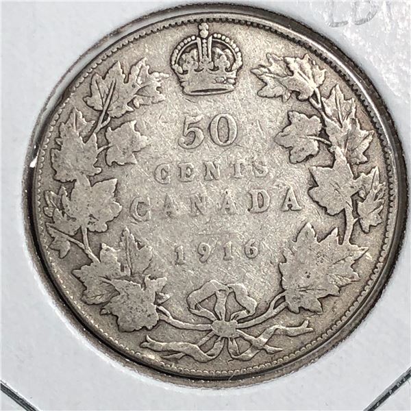 1916 King George V 50 Cents VG