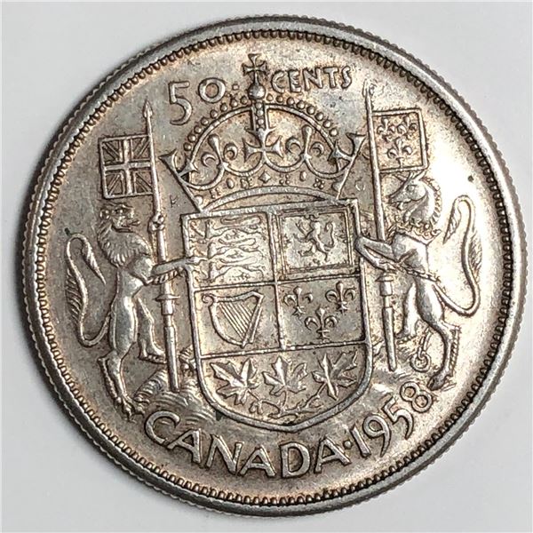 1958 Queen Elizabeth 50 Cents