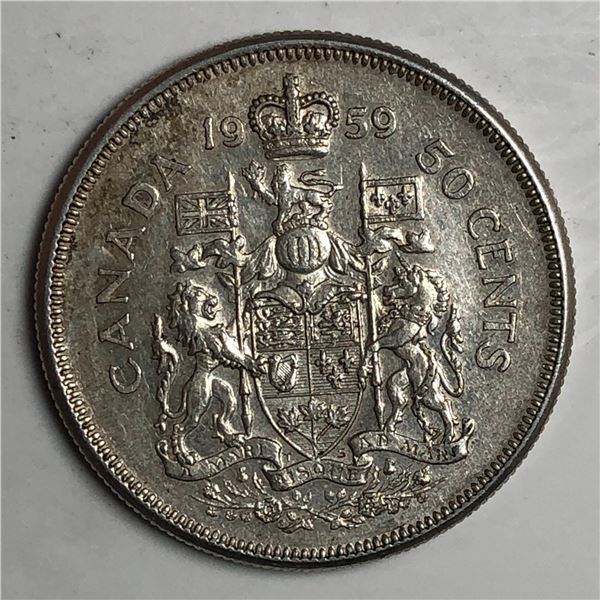 1959 Queen Elizabeth 50 Cents