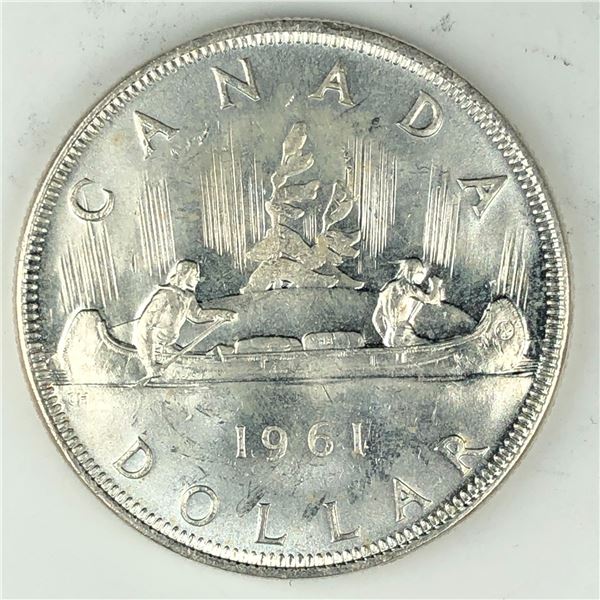 1961 Queen Elizabeth II Canadian Silver Dollar