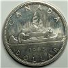 Image 1 : 1965 Queen Elizabeth II Canadian Silver Dollar UNC