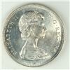 Image 2 : 1966 Queen Elizabeth II Canadian Silver Dollar UNC