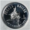 Image 1 : 1975 Queen Elizabeth II Canadian Silver Dollar UNC